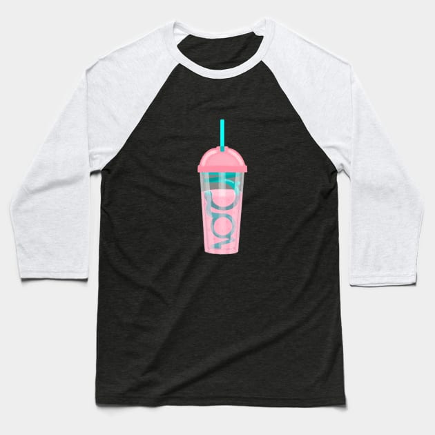 Strawberry Smoothie Baseball T-Shirt by cariespositodesign